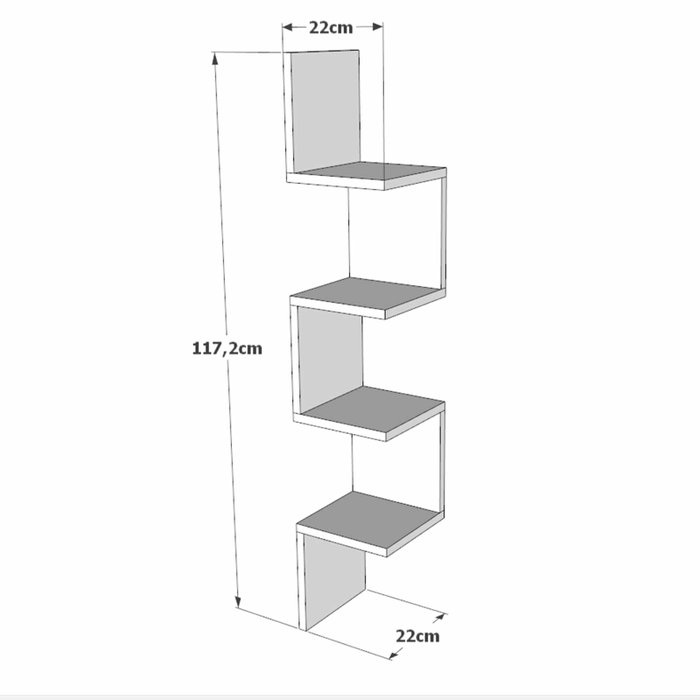 Hanah Home Wal9-A Estantería de Pared Pino Atlántico Hanah Home Wal9-A Estantería de Pared Pino Atlántico